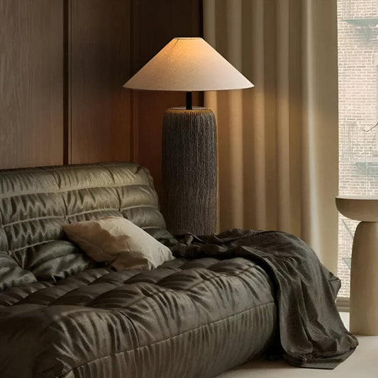 Ceramic Base Floor Lamp Ambient Light Sculptural Design