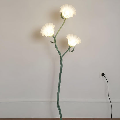 Floral Petal Floor Lamp Sculptural Multi-Head Design