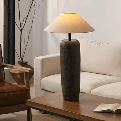 Ceramic Base Floor Lamp Ambient Light Sculptural Design