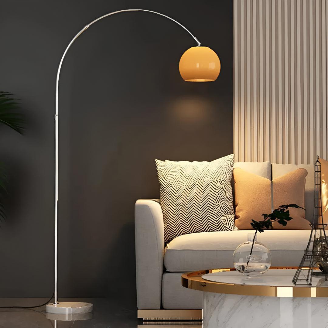 
Modern Arc Floor Lamp Adjustable Height Weighted Base