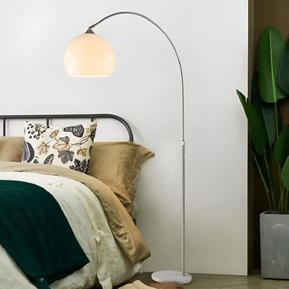 Modern Arc Floor Lamp Adjustable Height Weighted Base