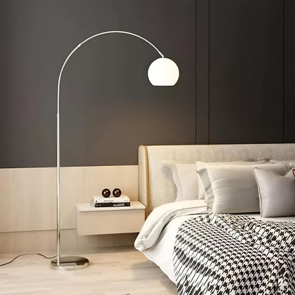 Modern Arc Floor Lamp Adjustable Height Weighted Base